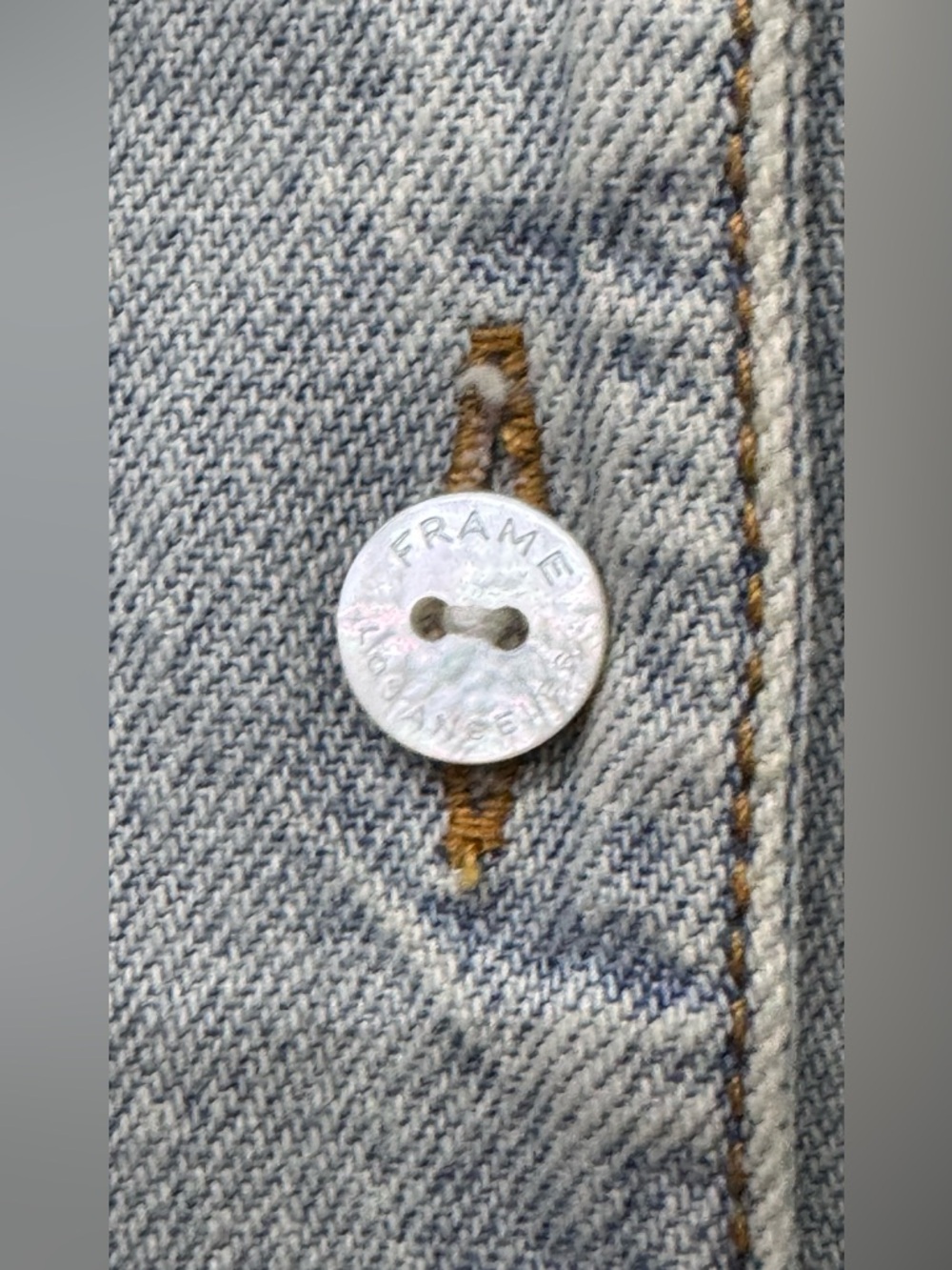 Frame The Yacht Denim Vest Sleeveless Button Front Top Women Size Small Luxury - Picture 4 of 7